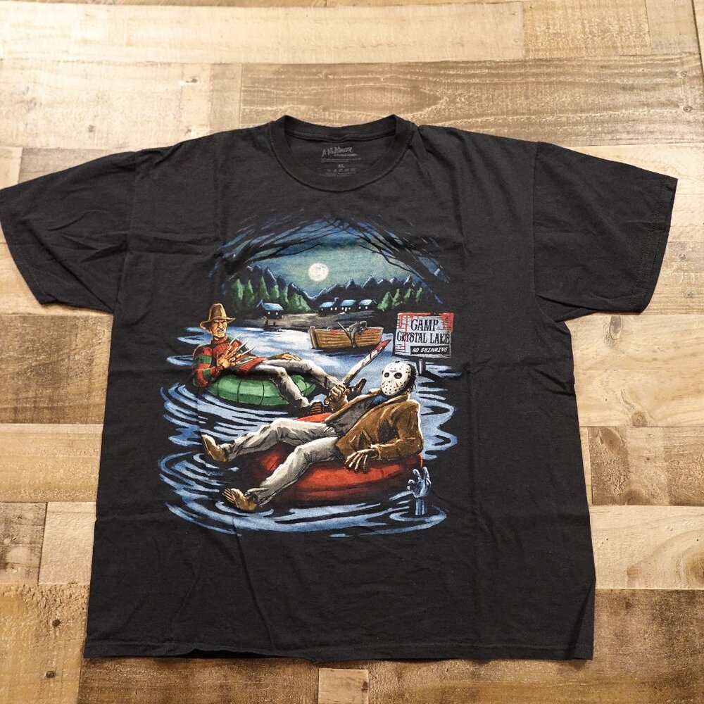 A Nightmare on Elm Street Camp Crystal‎ Lake Horror Graphic T-Shirt Men’s XL